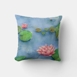 Cojín Decorativo Lotus flower watercolor