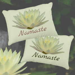 Cojín Decorativo Lotus Waterlily Yellow Green Floral Namaste
