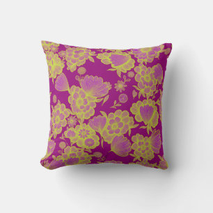 Cojín Decorativo Lou Pop 💜💛 Floral Barroco