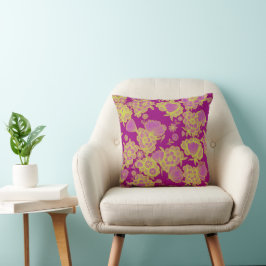 Cojín Decorativo Lou Pop 💜💛 Floral Barroco
