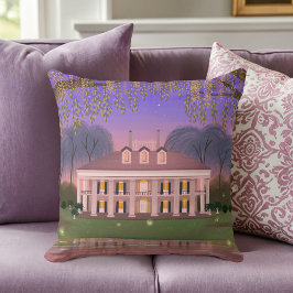 Cojín Decorativo Louisiana Southern Mansion House Purple