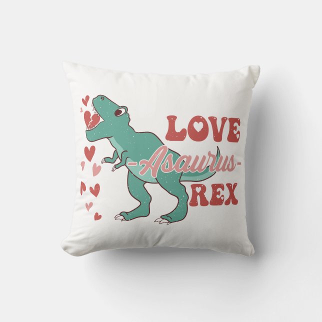 Cojín Decorativo Love-Asaurus Rex Funny (Anverso)