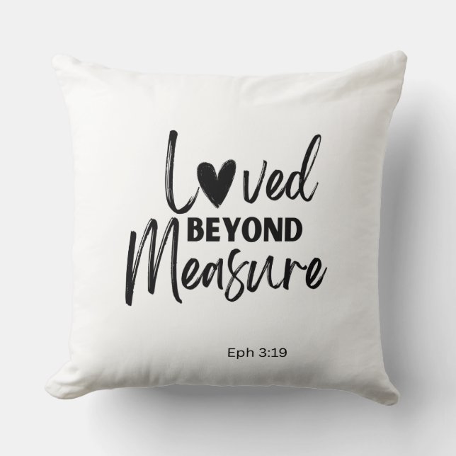 Cojín Decorativo Love beyond measure Eph 3:19 (Anverso)