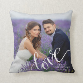 Cojín Decorativo LOVE Boda Foto Monograma Keepsake