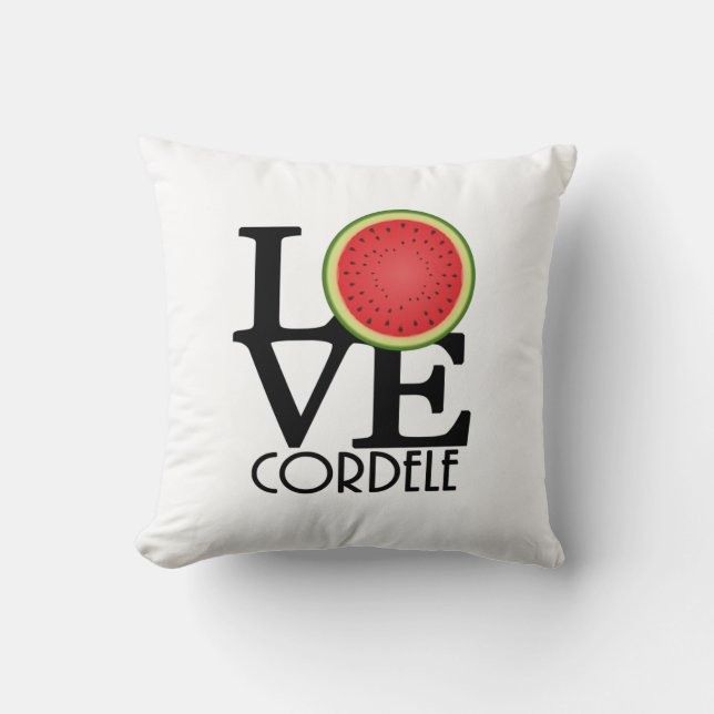 Cojín Decorativo LOVE Cordele Watermelon Series (Anverso)