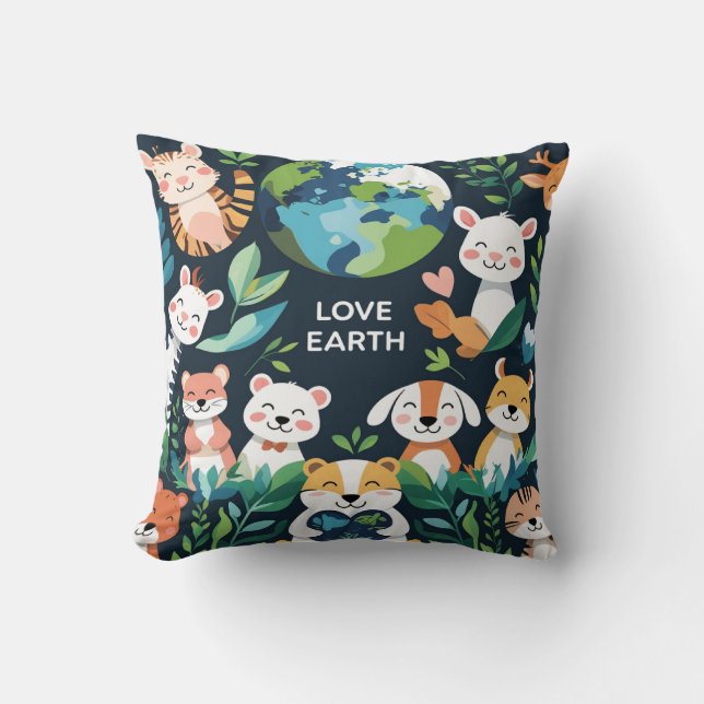 Cojín Decorativo Love Earth (Anverso)