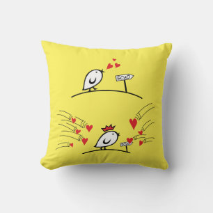 Cojín Decorativo LOVE ECHO - Aves cómicas Tweetlercools 1