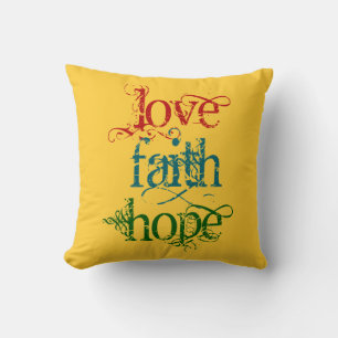 COJÍN DECORATIVO LOVE FAITH HOPE