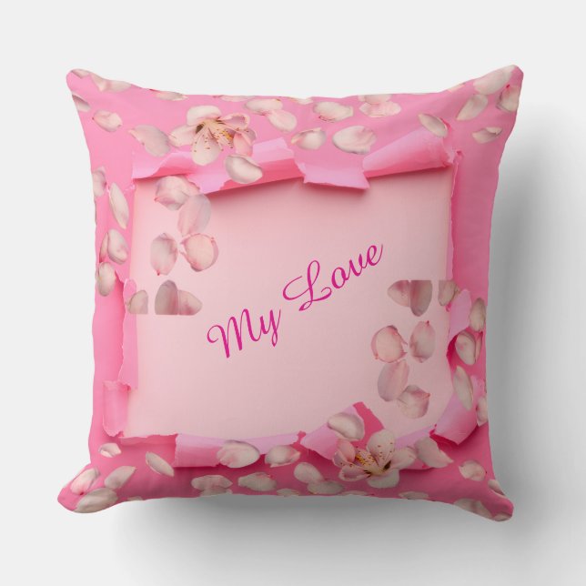 Cojín Decorativo Love Flowers Throw Pillow (Anverso)