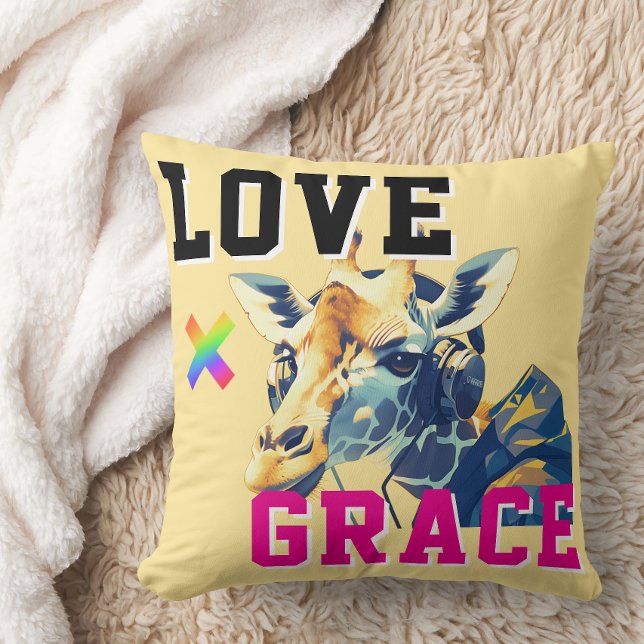 Cojín Decorativo LOVE × GIRAFFE - Custom (Subido por el creador)