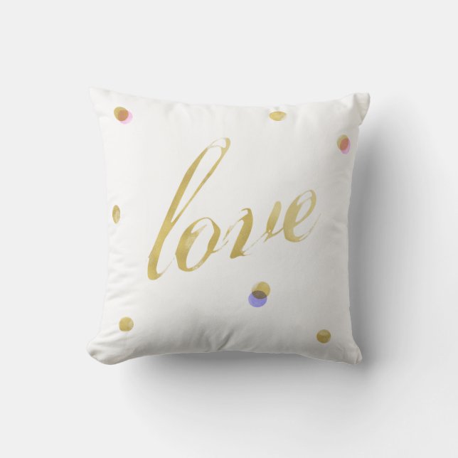 Cojín Decorativo Love Gold Pillow (Anverso)