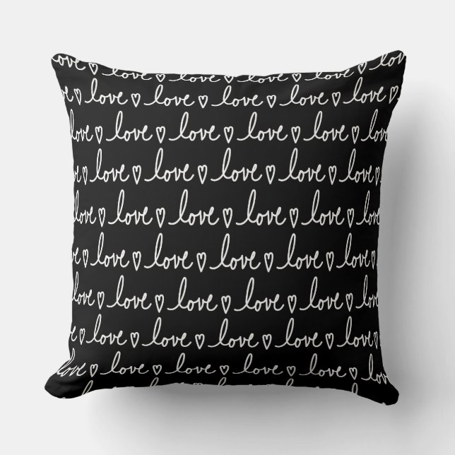 Cojín Decorativo Love Handwritten Valentine's Throw Pillow (Anverso)