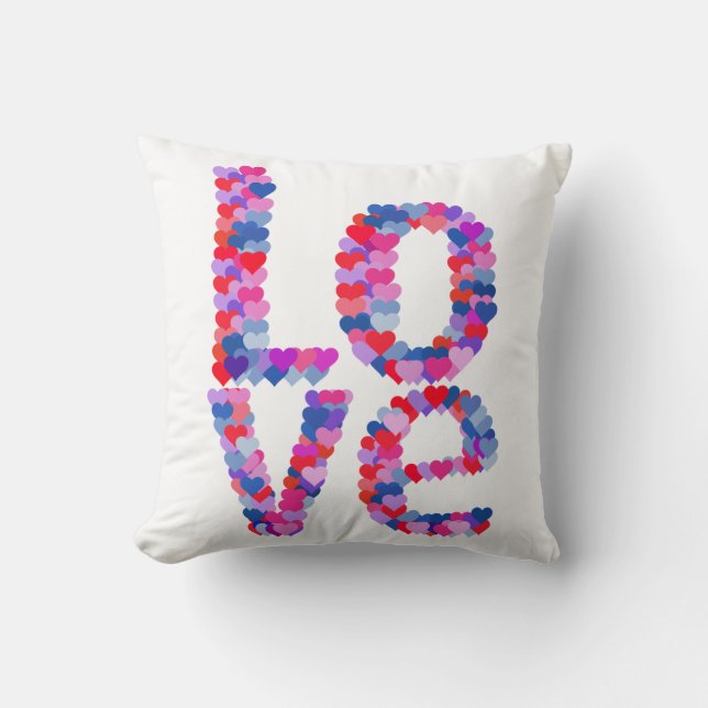 Cojín Decorativo LOVE Heart Text Pillow (Anverso)