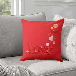Cojín Decorativo Love & Hearts Throw Pillow