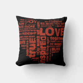Cojín Decorativo Love Joy Inspiration Words Valentine Day