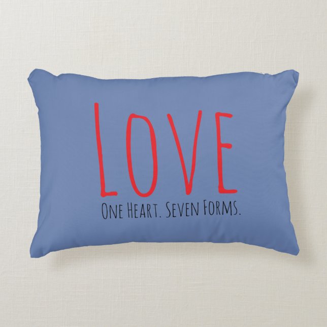 Cojín Decorativo Love - One Heart. Seven Forms Accent Pillow (Anverso)