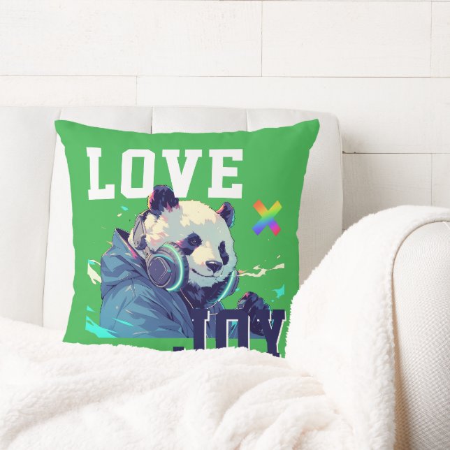 Cojín Decorativo LOVE × PANDA - Custom (Subido por el creador)