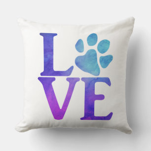 Cojín Decorativo Love Paw Classic Blue and Purple