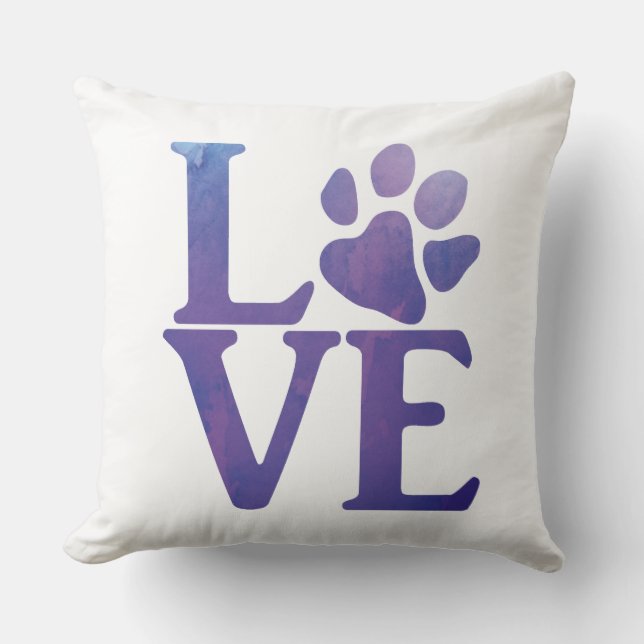 Cojín Decorativo Love Paw Classic Purple (Anverso)