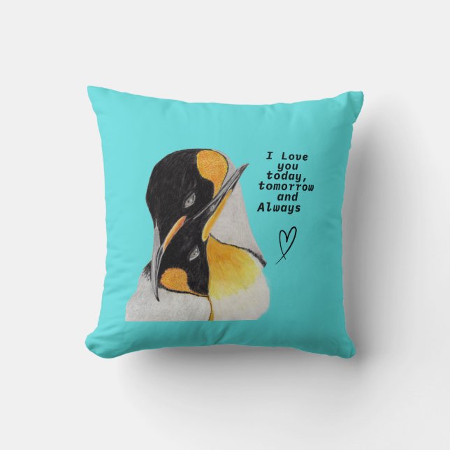 Cojín Decorativo Love Penguin (Anverso)