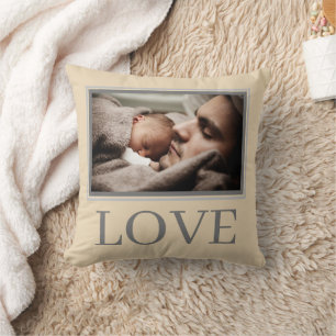 Cojín Decorativo LOVE Personalizado Baby Photo Children Nursery