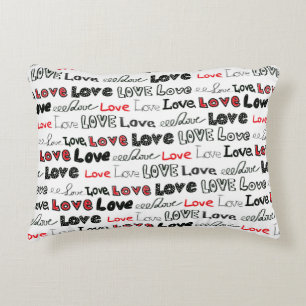 Cojín Decorativo Love Seamless pattern. Love hand written lettering
