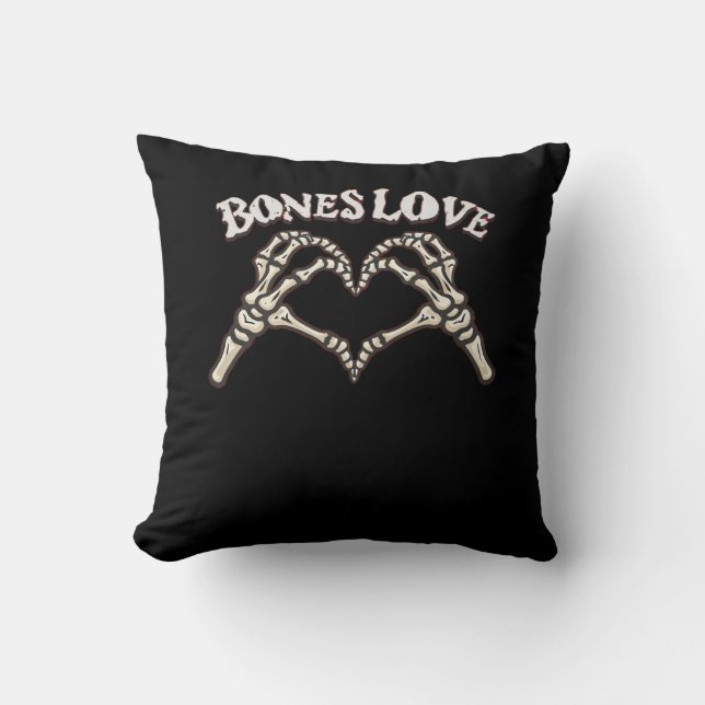 Cojín Decorativo Love Skeleton Hand Classic (Anverso)
