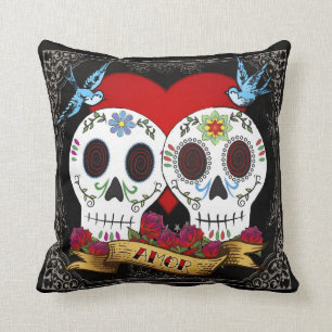 Cojín decorativo Love Skulls