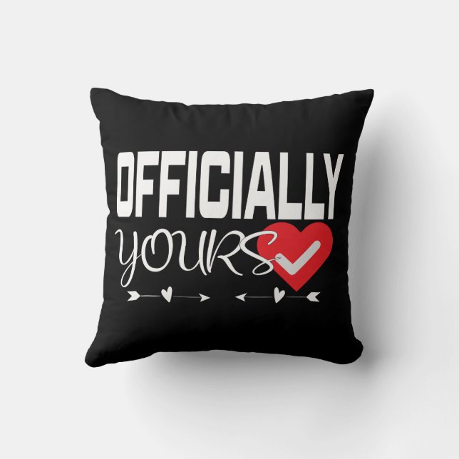 Cojín Decorativo Love Verified Heart Checkmar (Reverso)