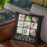 Cojín Decorativo Love You Grandpa Beautiful Collage 9 Photo<br><div class="desc">Diseño hermoso de Cojin Decorativo fotográfico personalizado, ideal para regalar al abuelo, incluye una plantilla de 9 fotos para que usted comparta con el abuelo la frase "te amo abuelo" y los nombres de los nietos. Consejo Importante de la foto: Recorta tus fotos en cuadrados antes de subir asegurando que...</div>