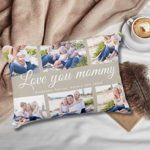 Cojín Decorativo Love you Mommy Collage 6 Photos Of the Childrens