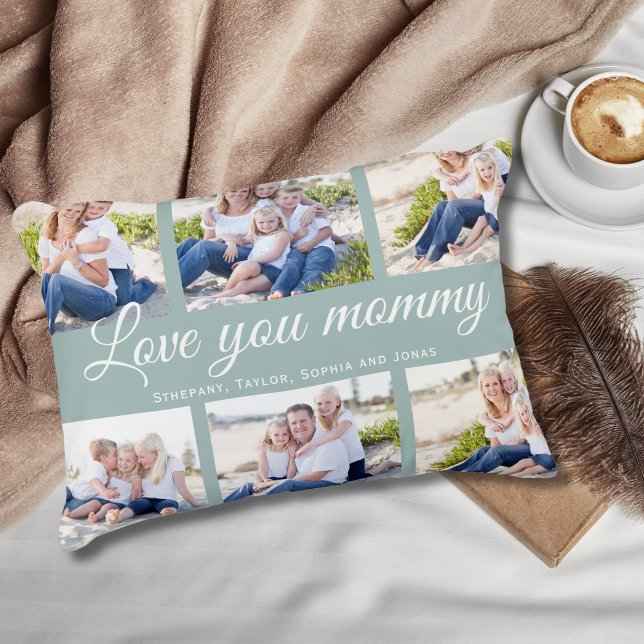 Cojín Decorativo Love you Mommy Collage Photos Of the Childrens (Subido por el creador)