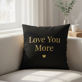 Cojín Decorativo Love You More - Minimal Romantic Quote Throw Pillo