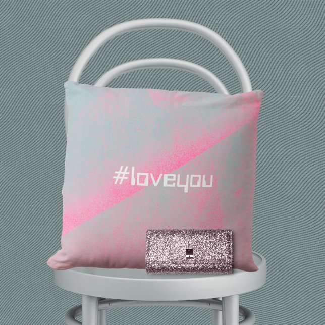 Cojín Decorativo #Love You Trendy Moderne Foam Roller Pink (Subido por el creador)