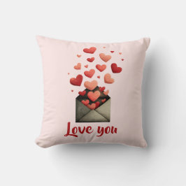 Cojín Decorativo Love You Valentine Envelope Design