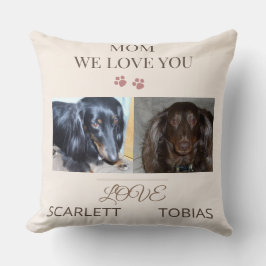 Cojín Decorativo Loved by Two Paws, Mom