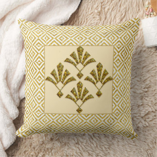 Cojín Decorativo Lovely Gold Art Deco Motif Cushion.