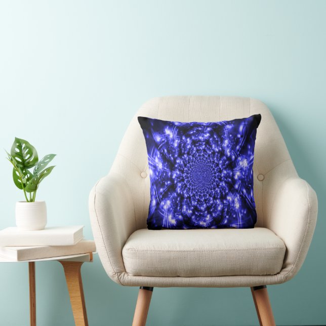 Cojín Decorativo Luces Azules Brillantes (Silla)