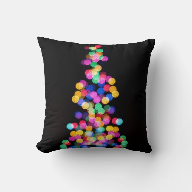 Cojín Decorativo Luces borrosas de Navidades (Anverso)