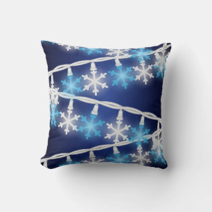 Cojín Decorativo Luces de Copo de Nieve