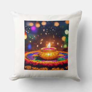 Cojín Decorativo Luces de luz Diwali Diya Auspiciosas