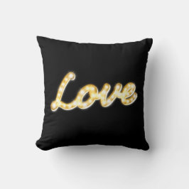 Cojín Decorativo Luces de marqués vintage Aman a Cushion - negro