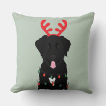 Luces de Navidades de renos de perro negro