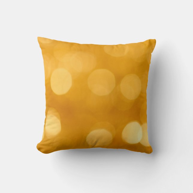 Cojín Decorativo Luces de vacaciones Lugares de oro (Anverso)