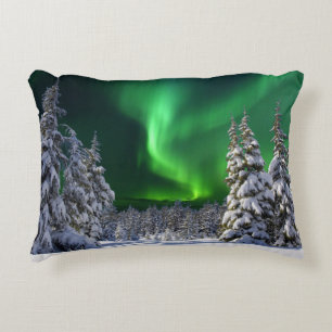 Cojín Decorativo Luces del norte durante el invierno