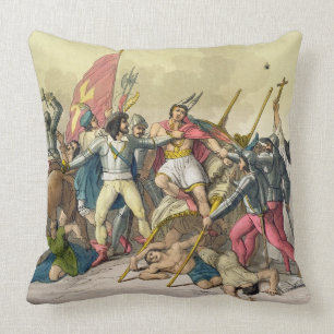Cojín Decorativo Lucha entre los indios y los Conquistadors locales