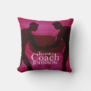 Cojín Decorativo Lucha gracias entrenador Silhouette Red