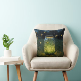 Cojín Decorativo Luciérnagas Que Brillan En Un Jar