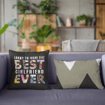Cojín Decorativo Lucky Boyfriend Best Girlfriend Foto<br><div class="desc">¿El regalo perfecto para cada novio? ¡Todo lo que tenga la cara de su novia se le cubrió! Consigue que tu novio tenga esta graciosa "Suerte de tener la mejor novia de la historia" lanza almohada como regalo lo hará pensar en ti cuando no estés cerca.</div>