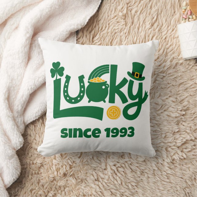 Cojín Decorativo Lucky since Year (Manta)